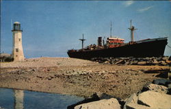 "Etrusco" Aground at Sand HIlla Scituate, MA Postcard Postcard Postcard