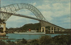 Thatcher Ferry Bridge Balboa, Panama Postcard Postcard Postcard