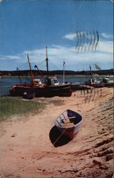 Fishing Boats at the Town Docks Postcard