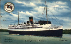 SS Queen of Nassau Steamers Postcard Postcard Postcard