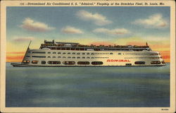 S.S. "Admiral" - Streckfus Fleet, St. Louis, MO Postcard