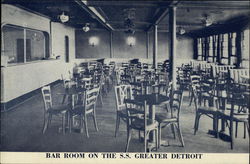 Bar Room on the S.S. Greater Detroit Postcard