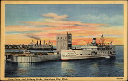 State Ferry and Railway Docks Postcard