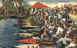 Start of the Race on Lake Hollingsworth Lakeland, FL Postcard Postcard Postcard