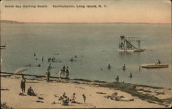 North Sea Bathing Beach Southampton, NY Postcard Postcard Postcard