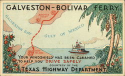 Galveston-Bolivar Ferry Ferries Postcard Postcard Postcard