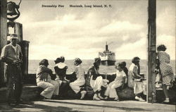 Steamship Pier at Long Island Montauk, NY Postcard Postcard Postcard