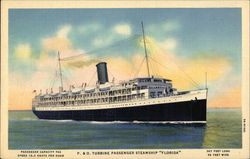 P.O. Turbine Passenger Steamship "Florida" Postcard