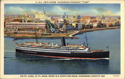 P&O Twin Screw Passenger Steamship "Cuba" Postcard