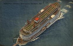 Aerial View of Steamer Island Queen Postcard