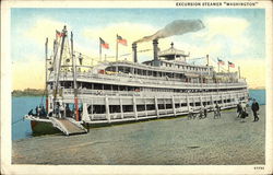 Excursion Steamer "Washington" Steamers Postcard Postcard Postcard