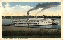 Steamer City of Louisville Postcard