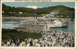 Island Queen Landing at Coney Island Postcard