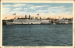 Steamers "Berkshire" and "Washington Irving" Postcard