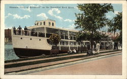 Steamer "City of Rockford" on the Rock River Steamers Postcard Postcard Postcard