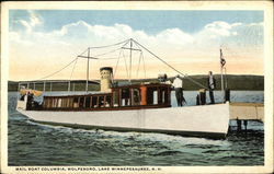 Mail Boat Columbia, Wolfboro Postcard