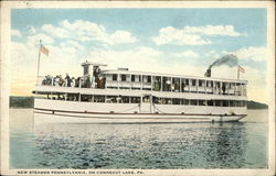 Steamer "Pennsylvania" on Conneaut Lake, PA Steamers Postcard Postcard Postcard