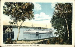 Steamer Belfast Approaching Maine Postcard Postcard Postcard