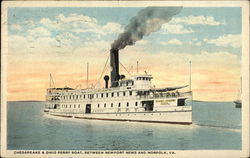 Chesapeake & Ohio Ferry Boat Boats, Ships Postcard Postcard Postcard