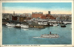 View of the Harbor From Light Street Baltimore, MD Postcard Postcard Postcard