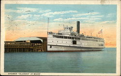 Steamer "Islander" at Wharf Postcard