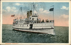 Steamer Sankaty With U.S. Flag Flying Steamers Postcard Postcard Postcard