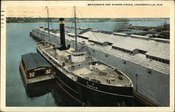 Merchants and Miners Docks Jacksonville, FL Postcard Postcard Postcard