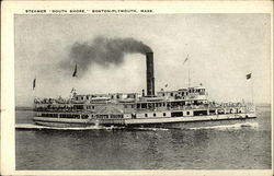 Steamer "South Shore"  Boston-Plymouth MA Massachusetts Steamers Postcard Postcard Postcard