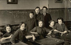 Students at Desks in Classroom School and Class Photos Postcard Postcard Postcard