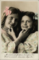 Beautiful Little Girls Postcard