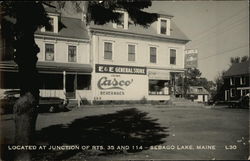 E&E General Store - Located at Junction of Routes 35 & 114 Sebago Lake, ME Postcard Postcard Postcard