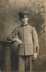 Young Man in Uniform Boys Postcard Postcard Postcard