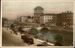 The Four Courts and River Liffey Dublin, Ireland Postcard Postcard Postcard