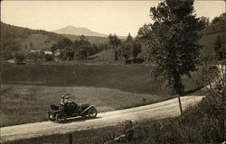 Old Car on New England Road Postcard