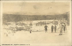 Skiers at Cranmore Mountain North Conway, NH Postcard Postcard Postcard