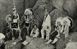 Group in Native American Costume Postcard