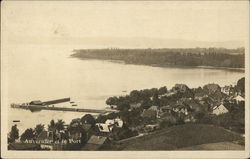 View of Town and Port Auvernier, Switzerland Postcard Postcard Postcard