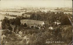 View of Brent Knoll Postcard