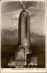 Empire State Building - World's Tallest Structure - 1248 Feet - 102 Stories High Postcard