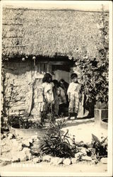 Children in Village Postcard Postcard Postcard