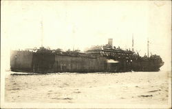 Large Ship in Ocean Boats, Ships Postcard Postcard Postcard