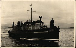 M.V. "Lochnell" off Isle of Lismore Scotland Postcard Postcard Postcard