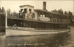 Steamer Topinabee on Indian River Michigan Postcard Postcard Postcard