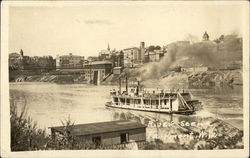 River Scene with Steamer Fairmont, WV Postcard Postcard Postcard