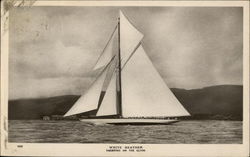 "White Heather" Yachting on the Clyde Postcard