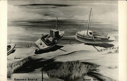 Beached Boats Postcard