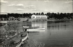 Excursion Boats in River Scene Postcard