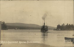 S.S. Kearsarge Leaving Burkehaven Postcard