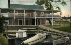 Yacht Club House and Landing Postcard