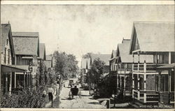 Looking Along Wood Ave. Postcard